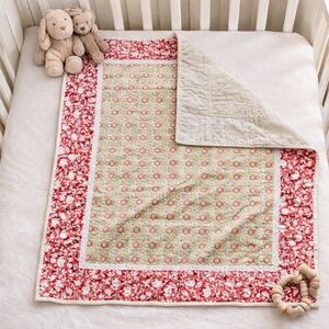 Handmade Cotton & Flannel Baby Crib Quilt | Cozy Nursery Blanket